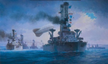 modern battleships Oil Paintings